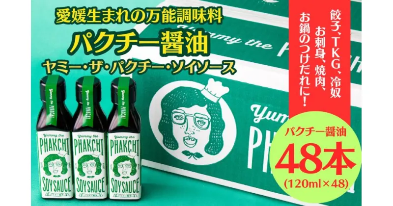 【ふるさと納税】 ＼10営業日以内発送／ パクチー醤油 オリジナル 48本 セット 旭合名会社 パクチー 醤油 コリアンダー ごま油 ニンニク 万能 調味料 国産 愛媛 宇和島 J145-052018