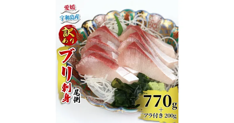 【ふるさと納税】 ぶり 訳あり 鰤 ブリ 刺身 尾側 770g アラ付き 200g 計970g 河野鮮魚店 お刺身 刺し身 お刺し身 養殖 漬け丼 茶漬け ぶり大根 鰤しゃぶ ぶりしゃぶ ブロック 真空パック 新鮮 魚介 海鮮 海産物 冷凍 数量限定 産地直送 国産 愛媛 宇和島 D010-177006