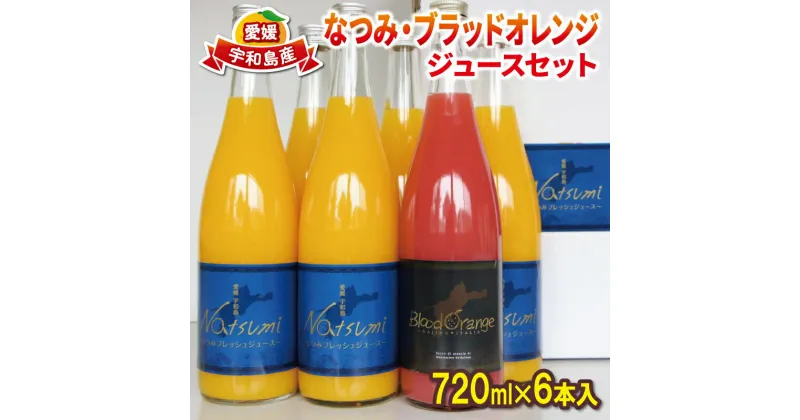 【ふるさと納税】 みかんジュース 果汁100% ストレート ジュース なつみ ブラッドオレンジ セット 720ml ×6本 えひめ南農業協同組合直販センター 飲料 柑橘 みかん 蜜柑 ストレートジュース 100%ジュース 果物 フルーツ 産地直送 数量限定 国産 愛媛 宇和島 H020-009009