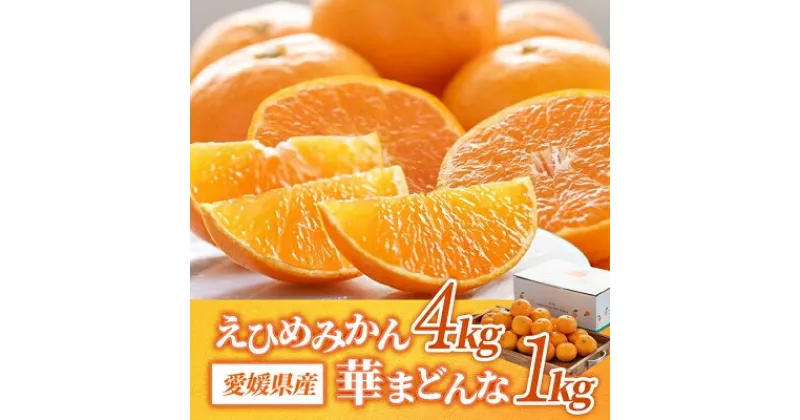 【ふるさと納税】コウ果樹園の「 えひめみかん 4kg ・ 華まどんな 1kg 詰め合せ 」【C33-12】_ みかん ミカン 蜜柑 フルーツ 果物 くだもの 人気 美味しい 柑橘類 柑橘 愛媛県 八幡浜市 ふるさと 【1123769】