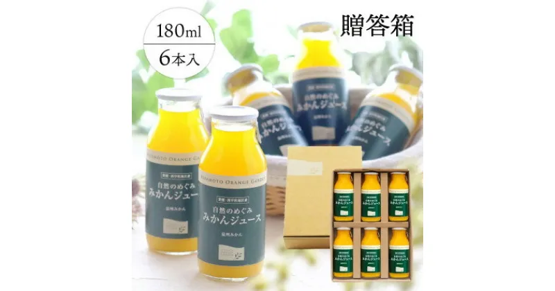 【ふるさと納税】愛媛産100%ストレート 自然のめぐみ みかんジュース 180ml×6本 ギフト箱入【C25-58】【1144283】