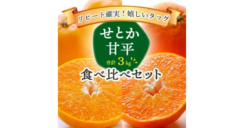 【ふるさと納税】愛媛の人気柑橘2品種をセットに!せとか・甘平 食べ比べ 合計3kg【訳あり】【C25-143】_ みかん の 大トロ オレンジ フルーツ 旬 果物 柑橘 愛媛県 愛媛 人気 わけあり 【1358701】