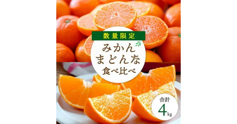 【ふるさと納税】愛媛限定 柑橘 を セット に! 愛媛みかん ・ まどんな 食べ比べ 合計 4kg【 訳あり 】【C25-118】_ 蜜柑 ミカン みかん 柑橘類 フルーツ 果物 くだもの 人気 美味しい 愛媛県 八幡浜市 ふるさと 【1419032】