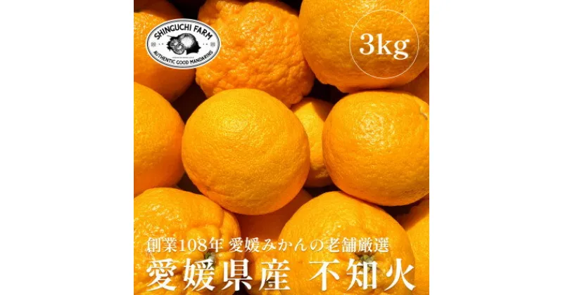 【ふるさと納税】創業百八年 愛媛みかんの老舗【不知火3kg】家庭用【新口農園】【C70-29】_ みかん ミカン 柑橘 フルーツ 果物 くだもの 青果 不知火 しらぬい シラヌイ 産地直送 産直 愛媛 甘い ジューシー 常温 家庭用 希少 名産地 木成り 完熟 【1470656】