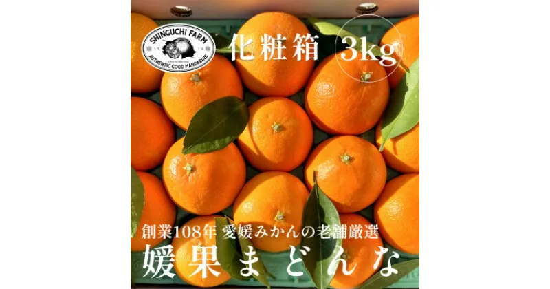 【ふるさと納税】創業百八年愛媛みかんの老舗【媛果まどんな3kg】化粧箱【新口農園厳選】【E70-44】【1537310】