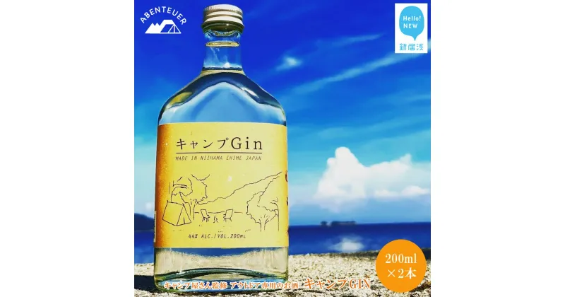 【ふるさと納税】 キャンプGIN 200ml×2本セット キャンプ屋さん監修 アウトドア専用のお酒 【アーベントイアー】 キャンプジン クラフトジン ソロキャン BBQ