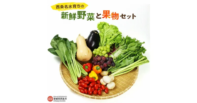 【ふるさと納税】＜西条名水育ちの新鮮野菜と果物セット＞※翌月末迄に順次出荷します。 やさい フルーツ くだもの 詰め合わせ おまかせ お楽しみ 産地直送 特産品 愛媛県 西条市【冷蔵】