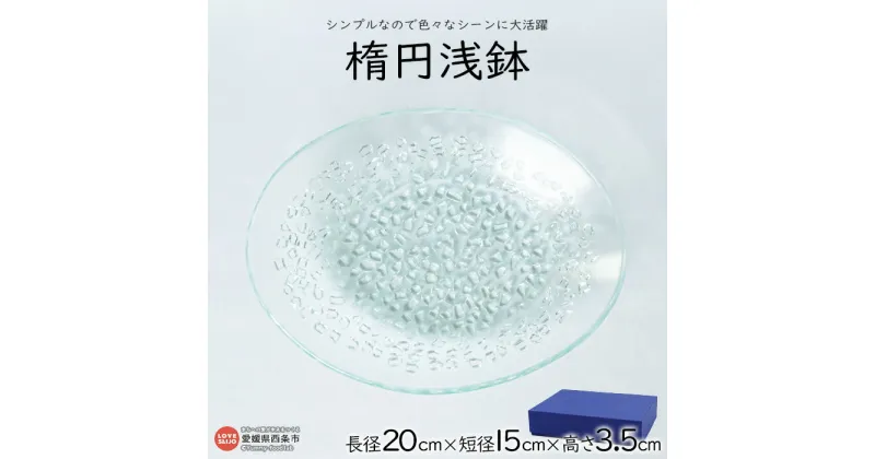 【ふるさと納税】＜楕円浅鉢＞ ※翌月末迄に順次出荷します。 食器 取り皿 薬味入れ ガラス ミラーズウサ 愛媛県 西条市【常温】