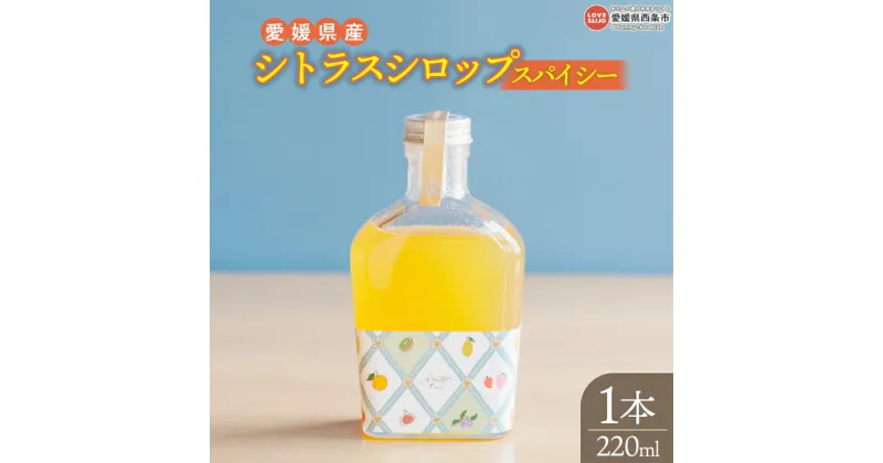 【ふるさと納税】＜シトラスシロップ（スパイシー）220ml 1本＞※入金確認後、翌月末迄に順次出荷 無添加 天然素材 安心安全 ナチュラルフレーバー かき氷シロップ ドリンクシロップ 自家製レモネード 夏の飲み物 冷たい飲み物 合同会社field doors 愛媛県 西条市【常温】