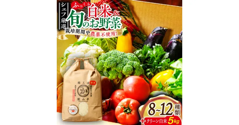 【ふるさと納税】【シェフの目線】 旬の 野菜セット ×白米 5kg 【ふるさと納税限定】 農薬 不使用 詰め合わせ 野菜 白米 お米 新鮮 愛媛県大洲市/有限会社ヒロファミリーフーズ [AGBX009] 24000円 24000 二万四千 二万四千円