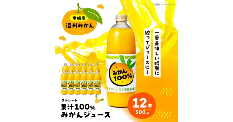 【ふるさと納税】温州みかんジュース ストレート 500ml×12本 愛媛県大洲市/いのうえ果樹園[AGBV008] 国産 みかんジュース ストレート 愛媛 みかん ジュース フルーツ ギフト 果物 オレンジジュース23000円 23000