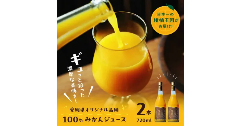 【ふるさと納税】愛媛県限定栽培みかん！ まどんな100%ジュース ストレート（720ml×2本） 愛媛県大洲市/峯田農園[AGBT013] みかんジュース ストレート 愛媛 みかん ジュース フルーツ 果物 オレンジジュース13000円 13000