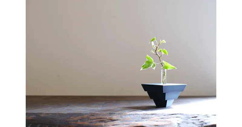 【ふるさと納税】一輪挿し 木製 ひのき 藍染め インディゴ 工芸品 組み合わせ自由 家具屋アカトシロ ニッポンノシキ(R) アオ |B53