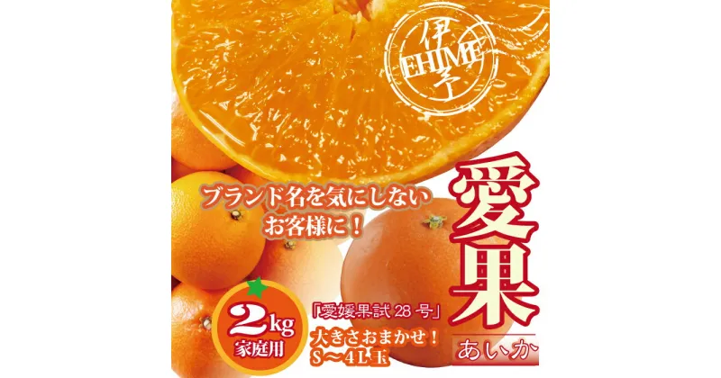 【ふるさと納税】訳あり 愛果28号 約2kg ご家庭用 みかん 愛媛 人気 サイズミックス 柑橘 伊予市｜B172