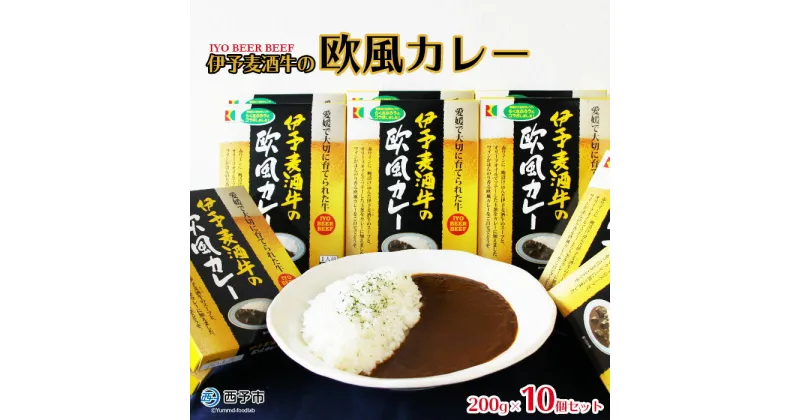 【ふるさと納税】ご当地カレー＜伊予麦酒牛の欧風カレー 10個＞レトルト食品 惣菜 加工品 キャンプ 夜食 保存食 非常食 防災 備蓄 長期保存 ローリングストック アール・シー・フードパック 特産品 愛媛県 西予市【常温】『1か月以内に順次出荷予定』