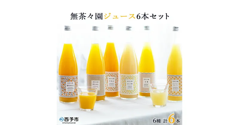 【ふるさと納税】＜無茶々園 6種の柑橘ジュース 計6本（720ml×6）＞ 果汁 100% 温州みかん 果物 オレンジ 甘夏 ポンカン 不知火 ひょう柑 ジューシーフルーツ 河内晩柑 伊予柑 清見 文旦 せとか 南津海 ギフト 贈答用 愛媛県 西予市【常温】『1か月以内に順次出荷予定』