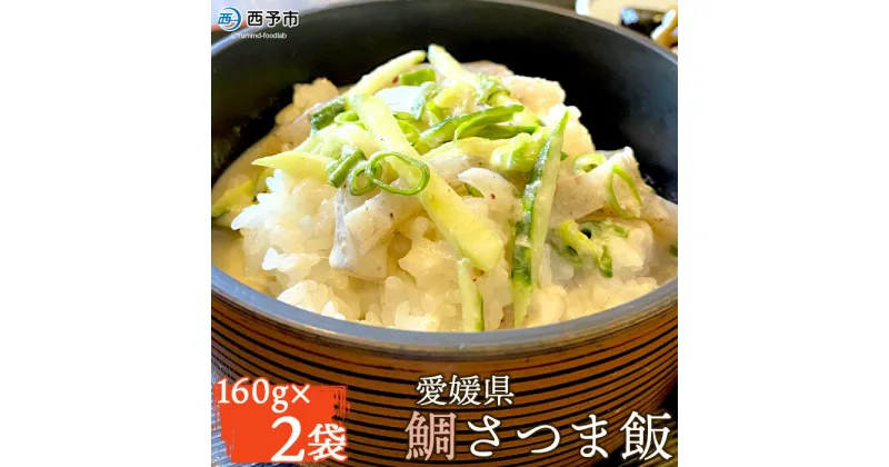 【ふるさと納税】＜愛媛県 鯛さつま飯（160g×2袋）＞※1か月以内に順次出荷 魚 海産物 郷土料理 たい 丼 お祝い 野福 特産品 愛媛県 西予市 【冷凍】