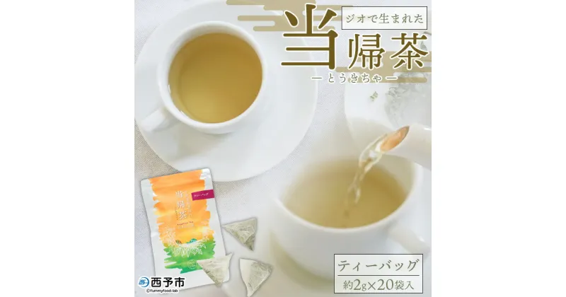 【ふるさと納税】＜ジオで生まれた当帰茶（ティーバッグ）約2g×20袋 ＞ お茶 おちゃ 飲料 とうきちゃ 神の草 日本山人参 ノンカフェイン YN-1 水出し 水分補給 国産 農園オレンジとムラサキ 愛媛県 西予市 【常温】『1か月以内に順次出荷予定』