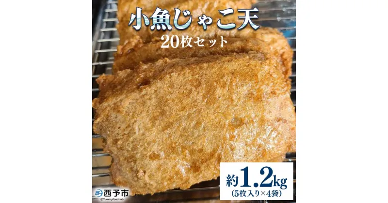 【ふるさと納税】＜小魚じゃこ天 20枚セット 合計約1.2kg（5枚入り×4袋）＞ じゃこてん てんぷら 練り物 練り製品 かまぼこ おかず 惣菜 珍味 特産品 愛媛県 西予市【冷蔵】『1か月以内に順次出荷予定』