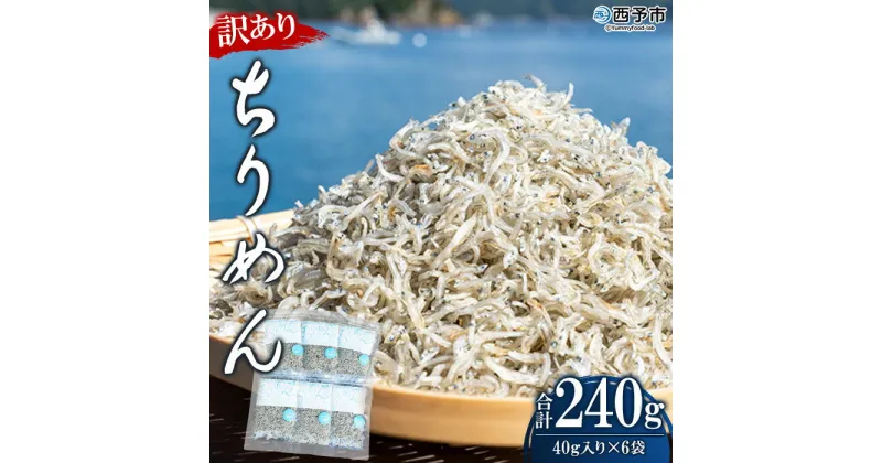 【ふるさと納税】＜訳あり ちりめん 合計240g（40g入り×6袋）＞ しらす シラス じゃこ 小分け おすそ分け 無添加 魚 さかな 小魚 海産物 水産加工品 おにぎり 具材 おつまみ おやつ ご家庭用 のし 特産品 網元・祇園丸 愛媛県 西予市【冷蔵】『1か月以内に順次出荷予定』