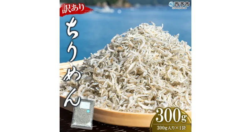 【ふるさと納税】＜訳あり ちりめん 300g入り 1袋＞ しらす シラス じゃこ 無添加 魚 さかな 小魚 海鮮 海産物 水産加工品 おにぎり 具材 おつまみ おやつ ご家庭用 のし 特産品 網元・祇園丸 愛媛県 西予市 【冷蔵】『1か月以内に順次出荷予定』