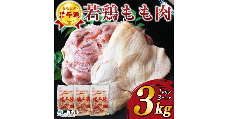 【ふるさと納税】＜銘柄鶏 浜千鶏 愛媛県産 若鶏もも肉 3kg（1kg×3）＞ 国産 鶏肉 鳥肉 とり チキン モモ肉 はまちどり ブロック 精肉 にく 料理 アレンジ 夕飯 夕食 お弁当 昼食 唐揚げから揚げ 焼き鳥 マルハフーズ株式会社 愛媛県 西予市【冷凍】『1か月以内に順次出荷』