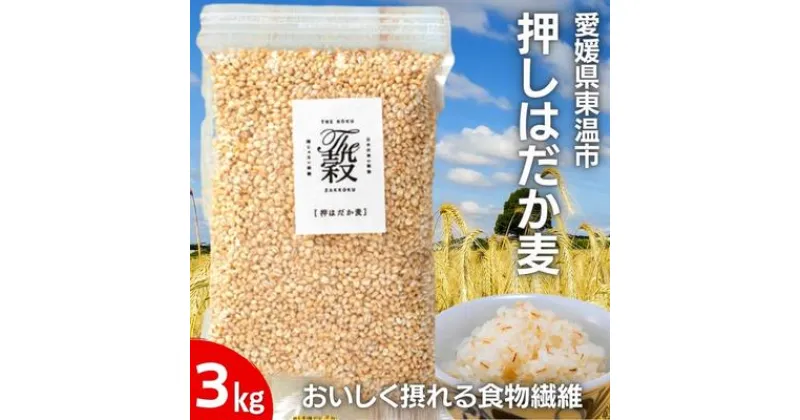 【ふるさと納税】押しはだか麦 計3kg（1kg×3袋セット）　 食物繊維豊富 食物繊維 食感 プチプチ あっさり 麦ごはん 食品 食べ物 ご飯 おにぎり お弁当 主食 毎日 炭水化物 国産 日本産 愛媛県産 東温市産 直送 産地直送