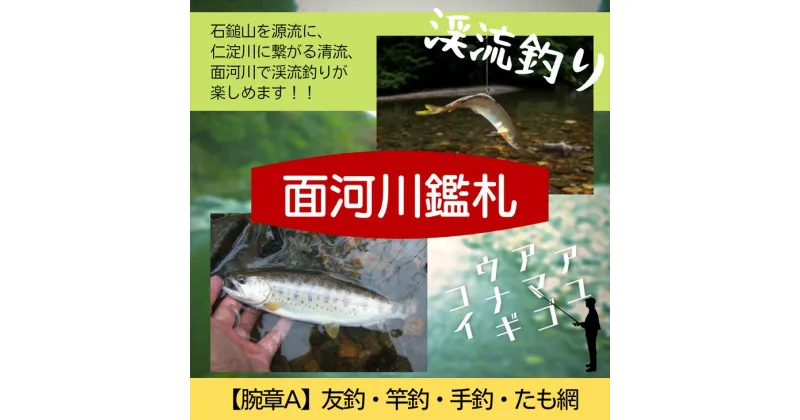 【ふるさと納税】アウトドア イベント 体験 「面河川の鑑札（遊漁券）:石鎚山から仁淀川に繋がる清流 ”面河川” での渓流釣り（腕章A）」 | 家族 旅行 男の子 女の子 夏休み 長期休暇 愛媛 久万高原町