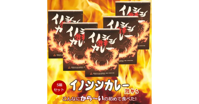 【ふるさと納税】ジビエ 加工 カレー「激辛イノシシカレー200g×5箱セット」 | 1,000g 1kg 猪肉 保存食 非常食 レトルト ご当地カレー 愛媛 久万高原町