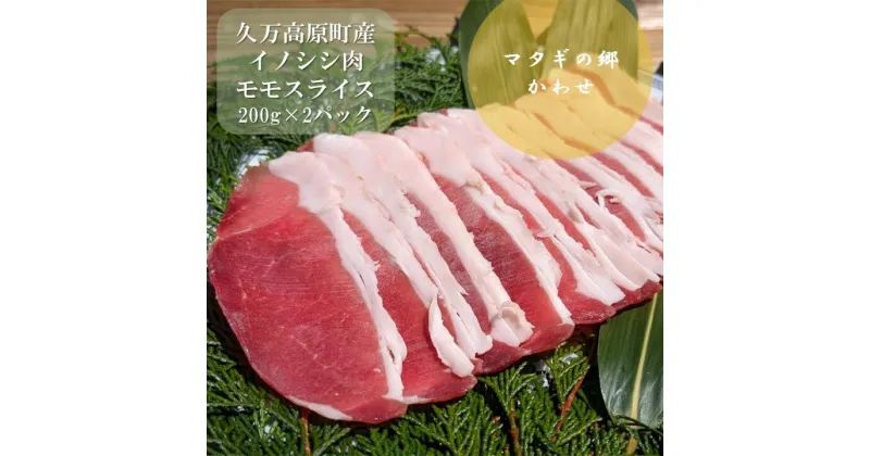 【ふるさと納税】ジビエ「イノシシ肉 モモスライス（200g×2P 計400g）」｜ 猪肉 ぼたん肉 冷凍 地物 愛媛 久万高原町 グルメ 焼肉 高タンパク 小分け ヘルシー　※離島への配送不可