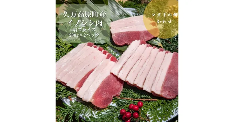 【ふるさと納税】ジビエ「イノシシ肉 肩スライス（200g×2P 計400g）」｜ 猪肉 ぼたん肉 冷凍 地物 愛媛 久万高原町 グルメ 焼肉 高タンパク 小分け ヘルシー　※離島への配送不可