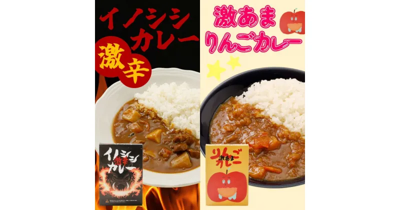 【ふるさと納税】激辛イノシシカレー/激あまりんごカレー 各3箱 計6箱セット