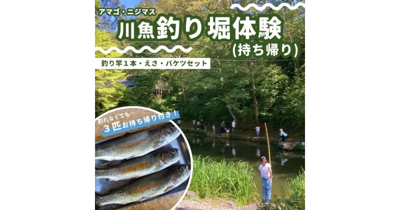 【ふるさと納税】久万高原ふるさと旅行村「川魚釣り堀体験（持ち帰り）」 ｜ アウトドア 体験 愛媛 高原 観光 旅行 アクティビティ アマゴ ニジマス キャンプ 森林浴