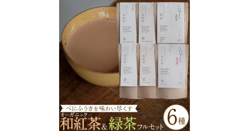 【ふるさと納税】べにふうきを味わい尽くす　オーガニック和紅茶＆緑茶フルセット（6種 計6個）