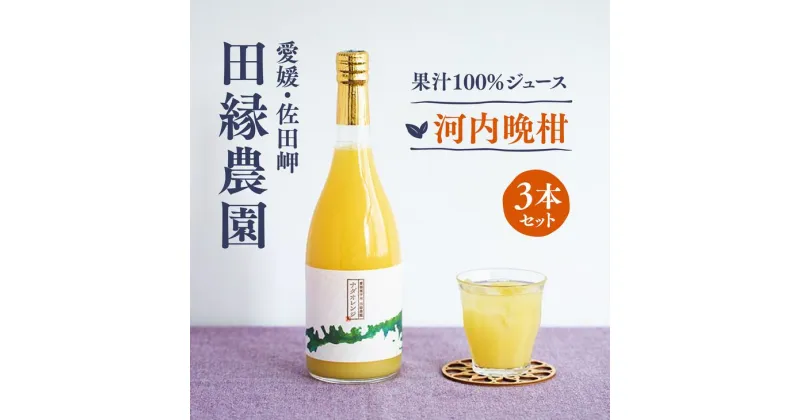 【ふるさと納税】【愛媛県産】田縁農園の無添加100% 河内晩柑ジュース（720ml×3本） ストレート果汁100％