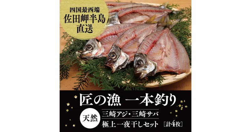 【ふるさと納税】【一本釣り 匠の漁】天然アジ・三崎サバ一夜干しセット（各2枚）＜海鮮 魚 愛媛 伊方＞