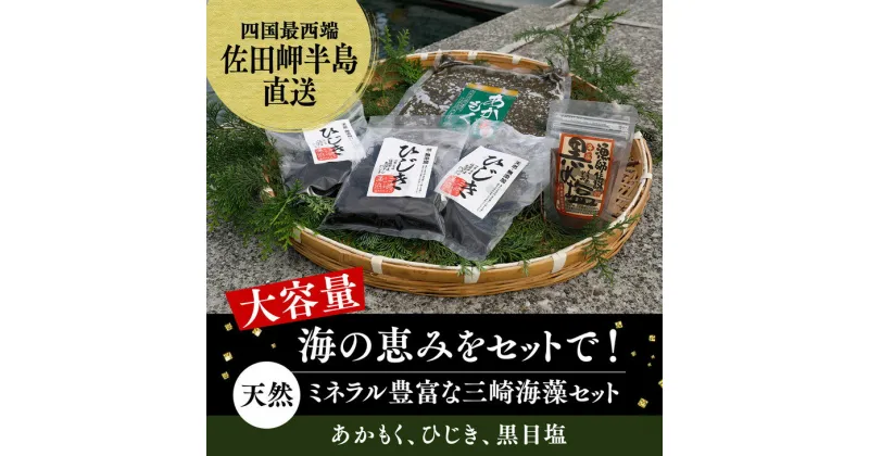 【ふるさと納税】天然アカモクセット（アカモク1000g・乾燥ひじき50g×3・黒目塩3袋）※着日指定不可※離島への配送不可