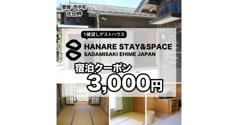 【ふるさと納税】愛媛・西宇和・佐田岬　一棟貸しゲストハウスHANARE Stay&Space佐田岬　ご宿泊クーポン3,000円分 | 旅行 宿泊観光周遊券 宿泊 観光施設 飲食店 お土産