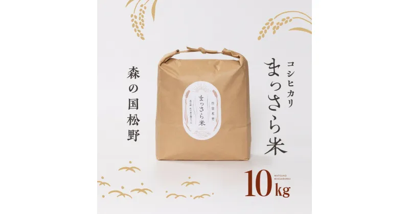 【ふるさと納税】【期間限定】【2024年新米】四国・森の国まつののお米「まっさら米」コシヒカリ精米10kg ◇ ｜ こしひかり 令和6年産　※離島への配送不可　※2024年9月上旬頃より順次発送予定