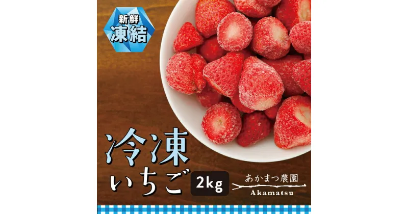 【ふるさと納税】冷凍いちご 2kg あかまつ農園 ＜苺 いちご イチゴ 果物 フルーツ 農家直送 レッドパール 紅い雫 スムージー ジャム お菓子づくり＞