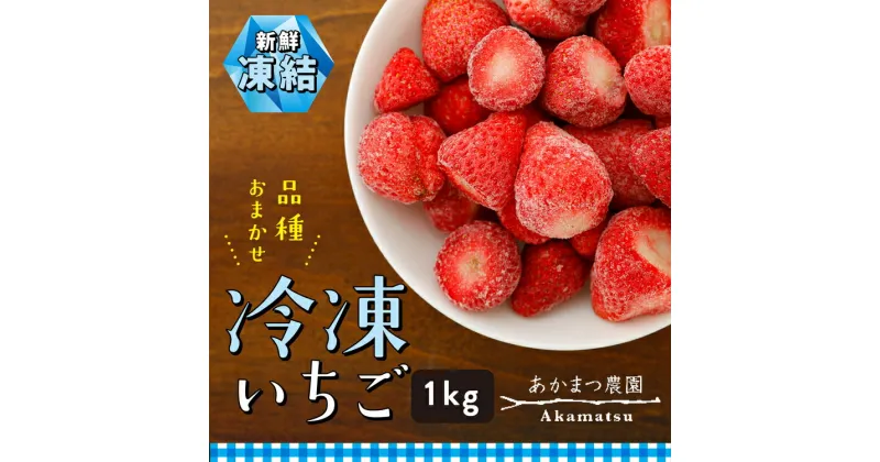 【ふるさと納税】冷凍いちご 品種おまかせ 1kg　あかまつ農園 ＜苺 いちご イチゴ 果物 フルーツ 農家直送 レッドパール 紅い雫 紅ほっぺ 冷凍 スムージー ジャム お菓子づくり＞