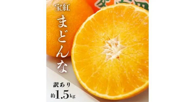 【ふるさと納税】 先行受付 訳あり 宝紅まどんな 1.5kg サイズミックス 傷 黒点 果物 柑橘 みかん まどんな 愛果28号 人気 お取り寄せ フルーツ 果実 高級 柑橘 マドンナ 訳アリ 宝紅マドンナ 10,000円 愛媛県 愛南町 吉本農園 配送期間 12月 (クラウドファンディング対象)