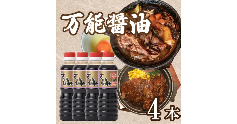 【ふるさと納税】 刺身 醤油 4本 調味料 肉 魚 ステーキ すき焼き 米 卵かけご飯 に合う 万能しょうゆ 愛媛 愛南