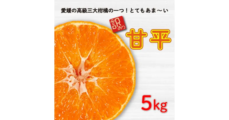 【ふるさと納税】【数量限定】 先行予約 訳あり 甘平5kg みかん 蜜柑 甘平 ポンカン 高級 人気 ブランド 柑橘 果物 フルーツ 中山農園 愛媛県 愛南町 発送期間: 2025年2月1日～3月上旬(なくなり次第終了)