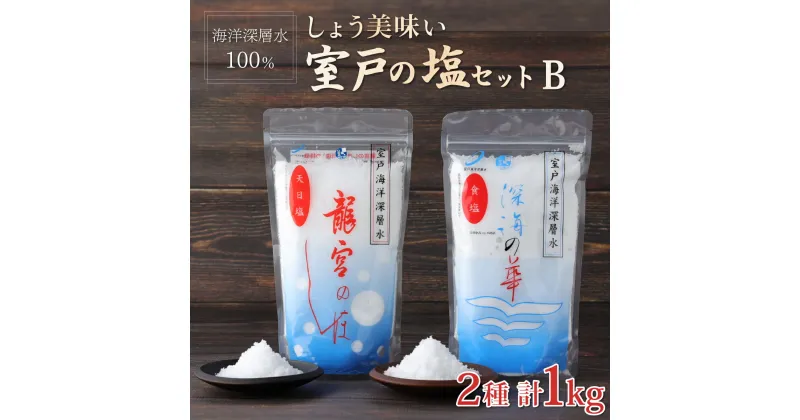 【ふるさと納税】しょう美味い室戸の塩セット B 2種類 合計1kg (500g×2) 深海の華 龍宮のしほ 塩 しお ソルト 調味料 国産 送料無料 mr002