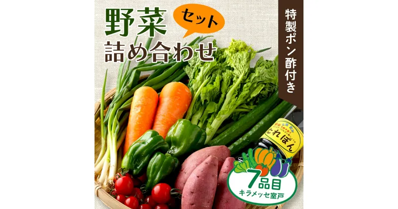 【ふるさと納税】【コロナ緊急支援品】野菜 7種類 詰め合わせセット(特製ポン酢付) 新鮮 旬 春 おまかせ 5000円 故郷納税 送料無料