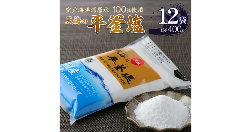 【ふるさと納税】天海(あまみ)の平釜塩 合計4.8kg 400g×12袋 セット 室戸海洋深層水100%使用 塩 しお ソルト 調味料 国産 送料無料 ak005