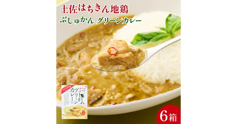 【ふるさと納税】土佐はちきん地鶏 グリーンカレー 6箱 180g×6 詰め合わせ セット レトルトカレー レトルト食品 ご当地グルメ キャンプ キャンプ飯 国産 送料無料