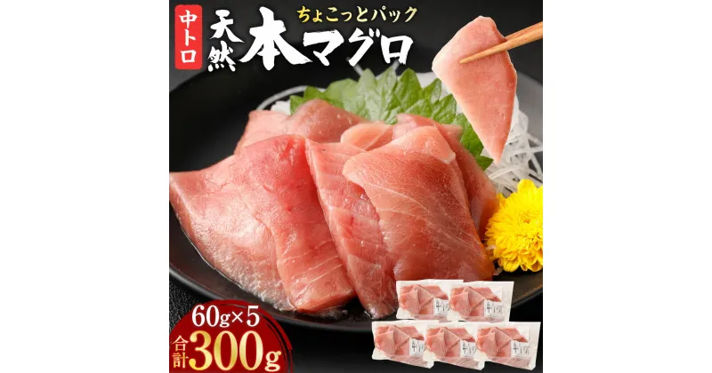 【ふるさと納税】天然本まぐろ 中トロ 切落し お手軽 ちょこっとパック 60g×5パック 合計300g 食べきりサイズ 中とろ 切り落とし マグロ 鮪 海産物 魚 刺身 魚介類 海鮮 小分け 簡単解凍 調理 惣菜 訳あり 規格外 高知県 不揃い コロナ 緊急 冷凍 13000円 送料無料