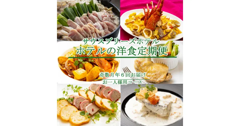 【ふるさと納税】【奇数月6回定期便】ホテルメイドの洋食惣菜 お一人様向け 定期便 おかず 洋食 惣菜 牛肉 魚介類 鶏肉 はちきん地鶏 イタリアン フレンチ 金目鯛 あさり 伊勢海老 送料無料 sb039